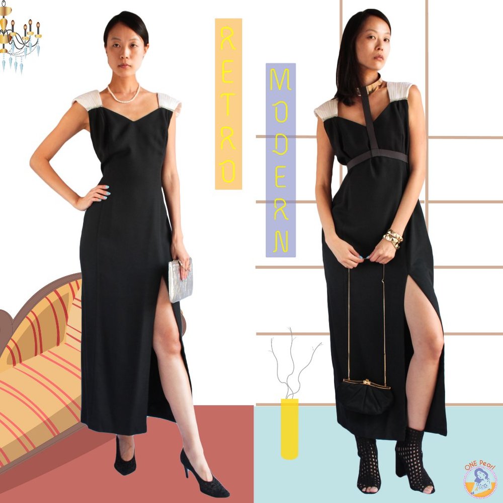 80s glam dress / 80s cocktail dress